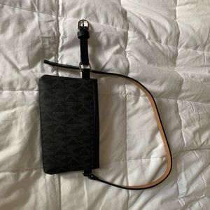 Michael Kors black monogram fanny pack